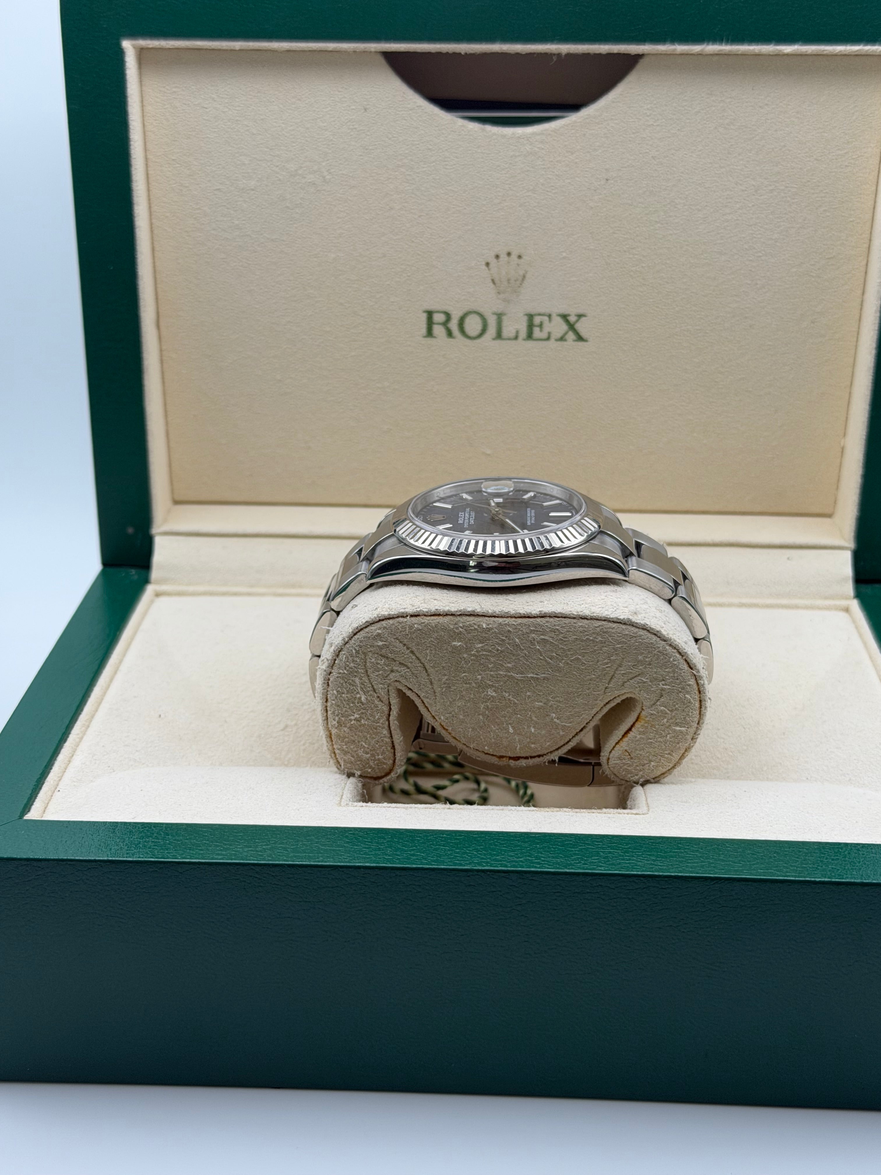 2019 Rolex Datejust 41mm Ref. 126334 | Sunburst Blue Stick Dial | Full Set |